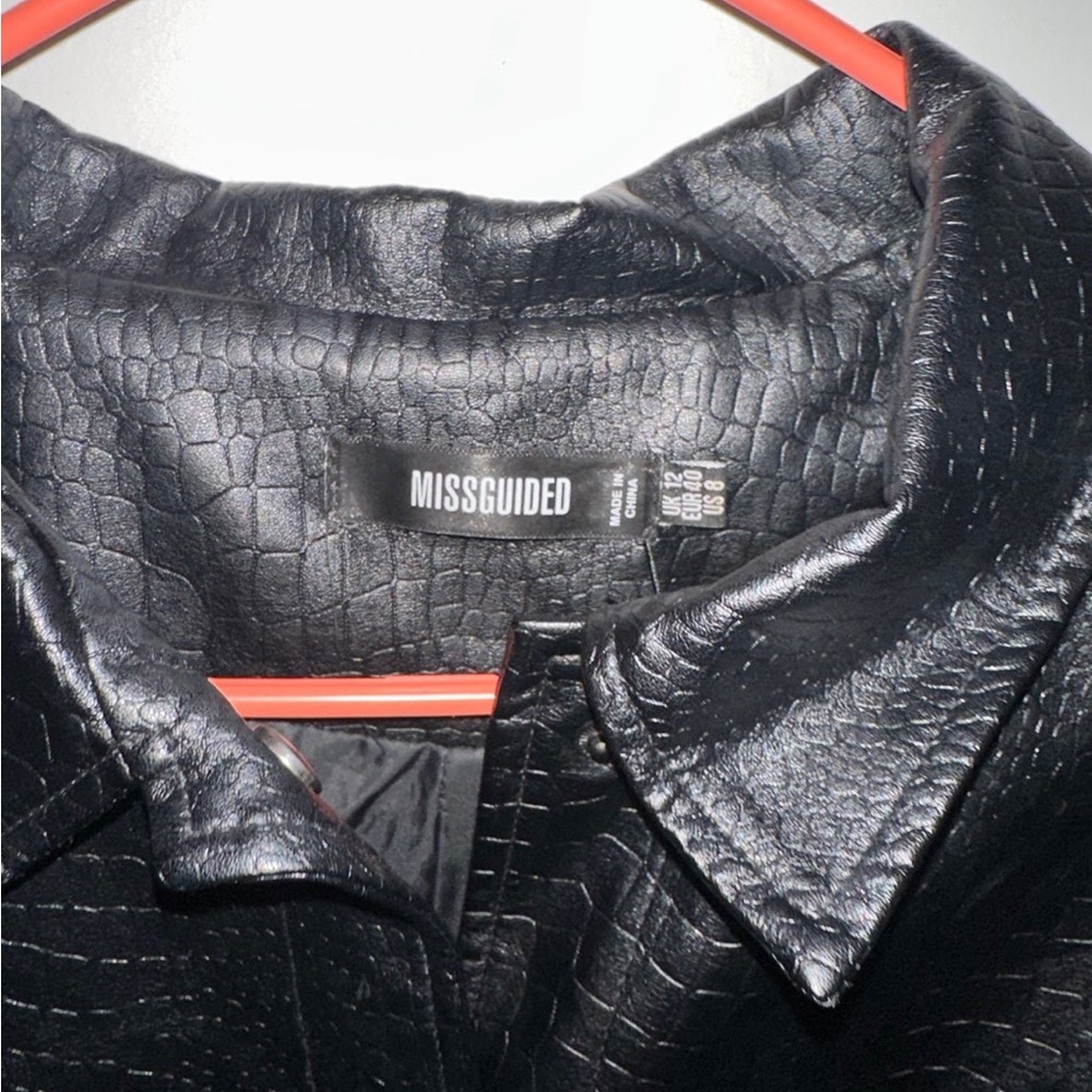 Misguided Croc Leather Jacket - image 2